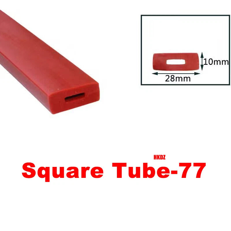 Square Silicone Rubber Hollow Tube Pipe Protector Seal Strips Width 2.5mm~108mm