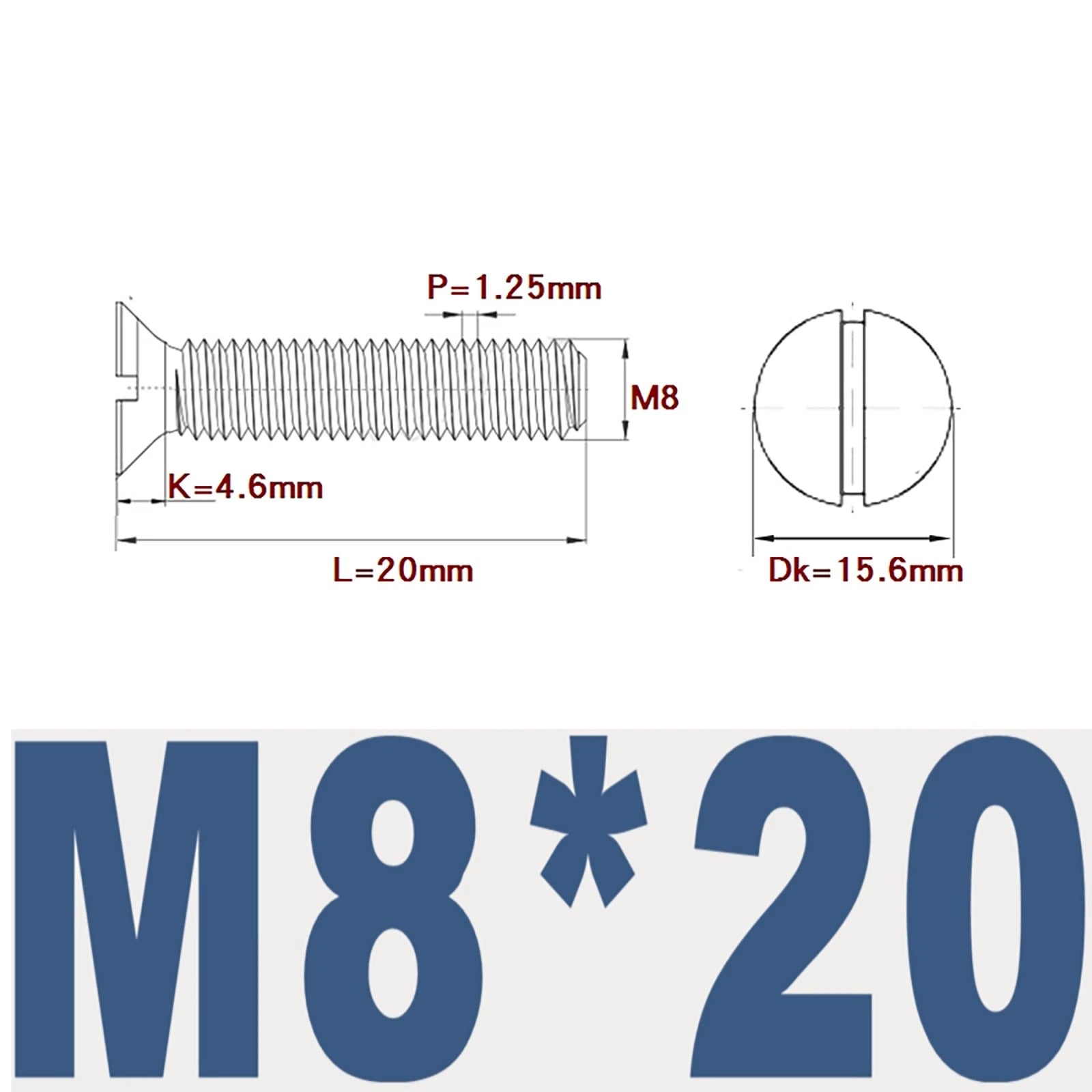 Countersunk Slotted Machine Screws M2–M8 | A2 Stainless Steel DIN 963