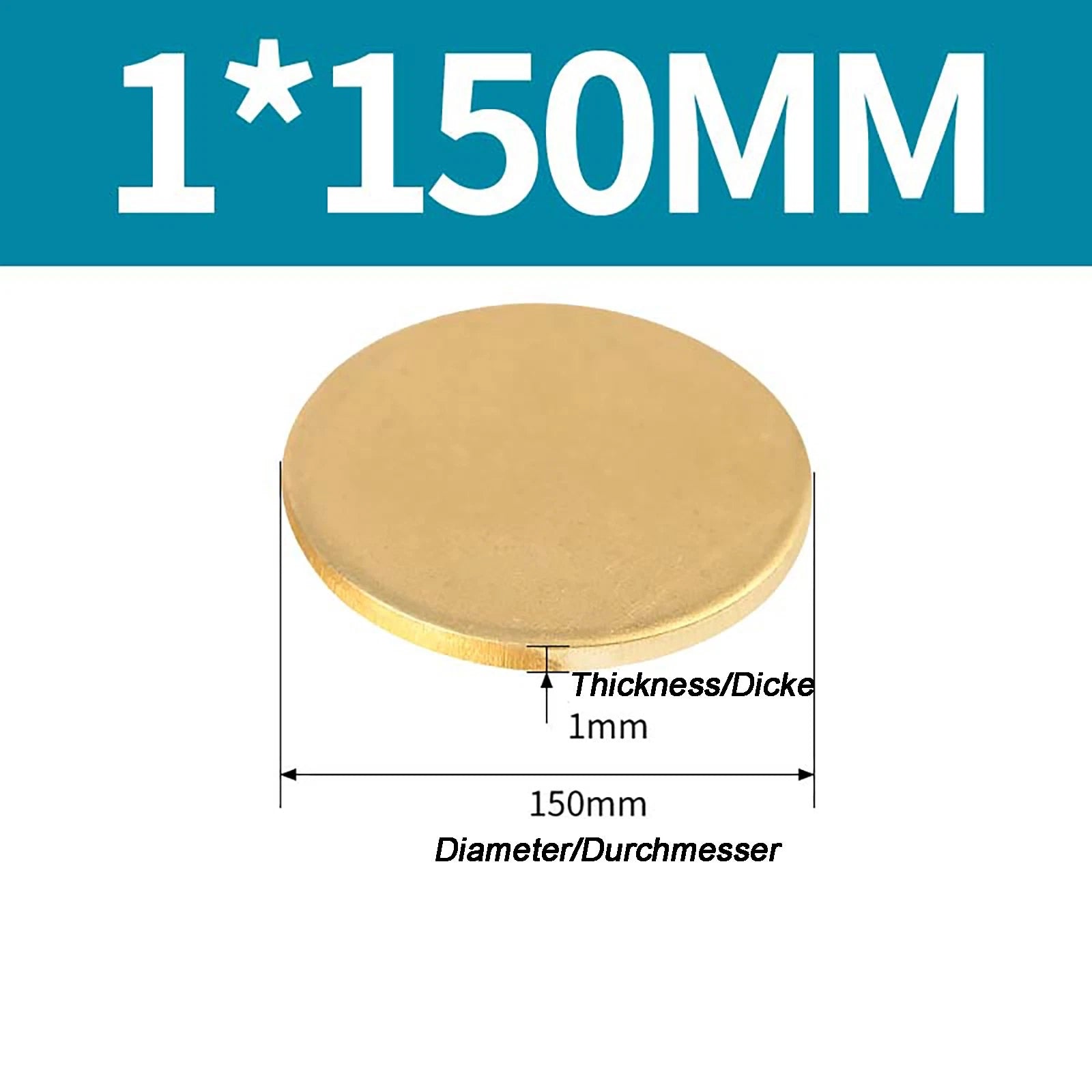 Solid Brass Discs Blanks Metal Round Sheets Thick 0.3mm - 6mm Dia 10mm - 180mm