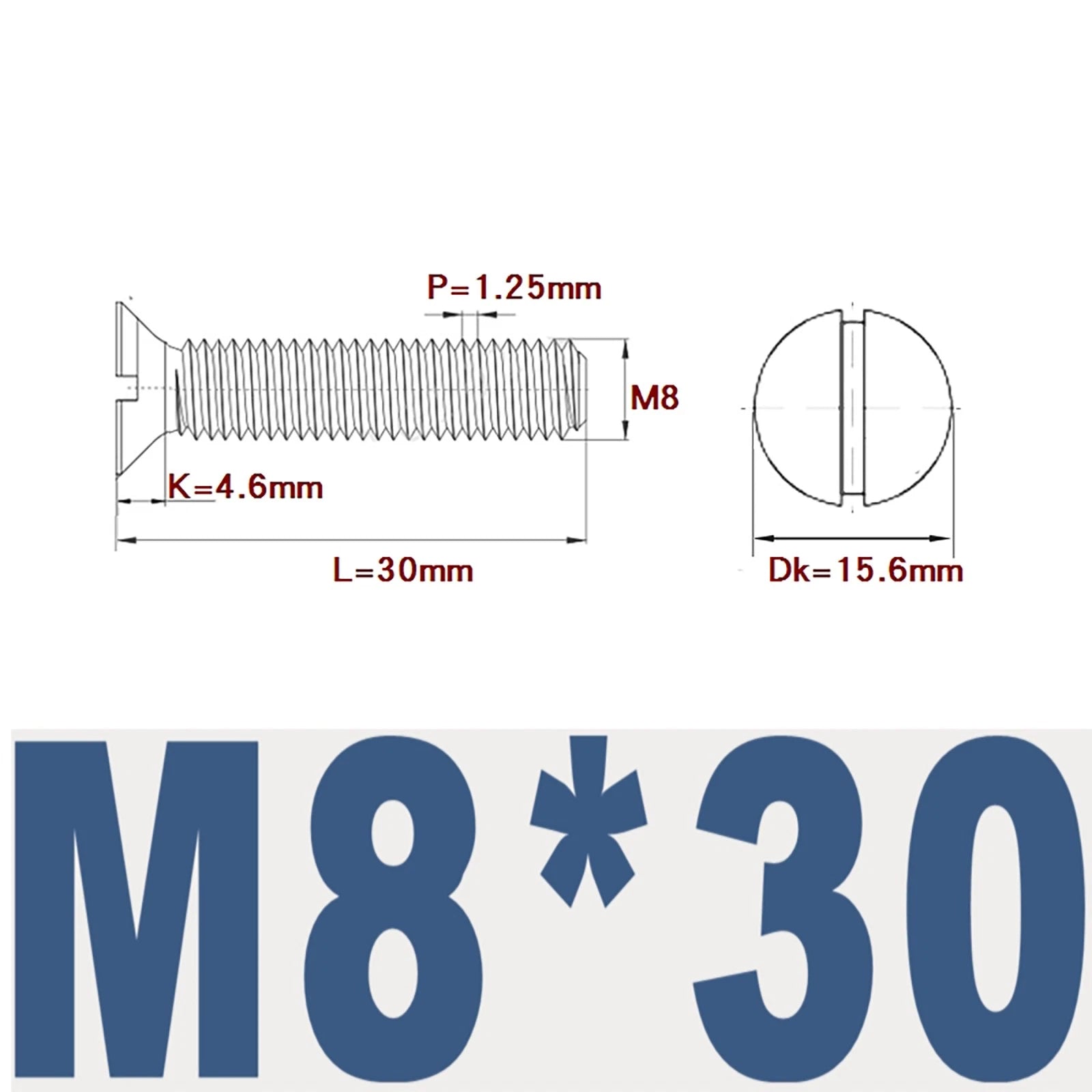 Countersunk Slotted Machine Screws M2–M8 | A2 Stainless Steel DIN 963