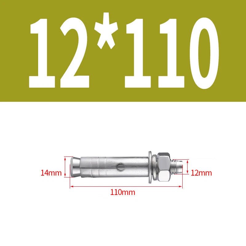 Hex Nut Expansion Sleeve Anchor Bolts — M6 to M20, Galvanized & Stainless Steel - HomeDIYer