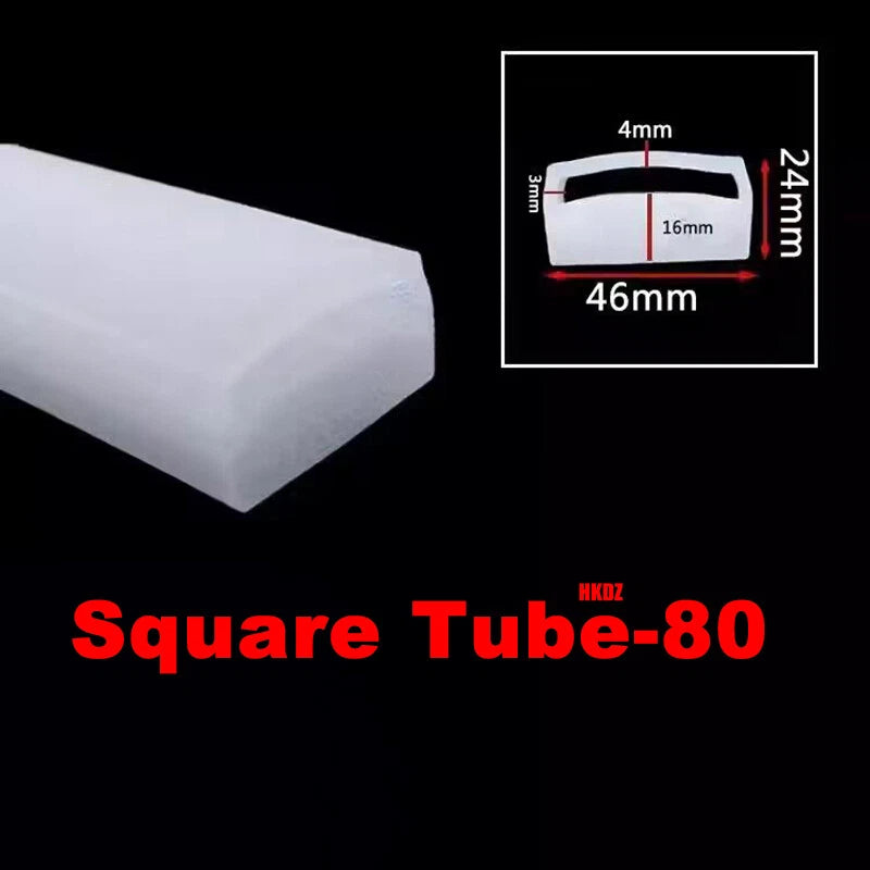 Square Silicone Rubber Hollow Tube Pipe Protector Seal Strips Width 2.5mm~108mm