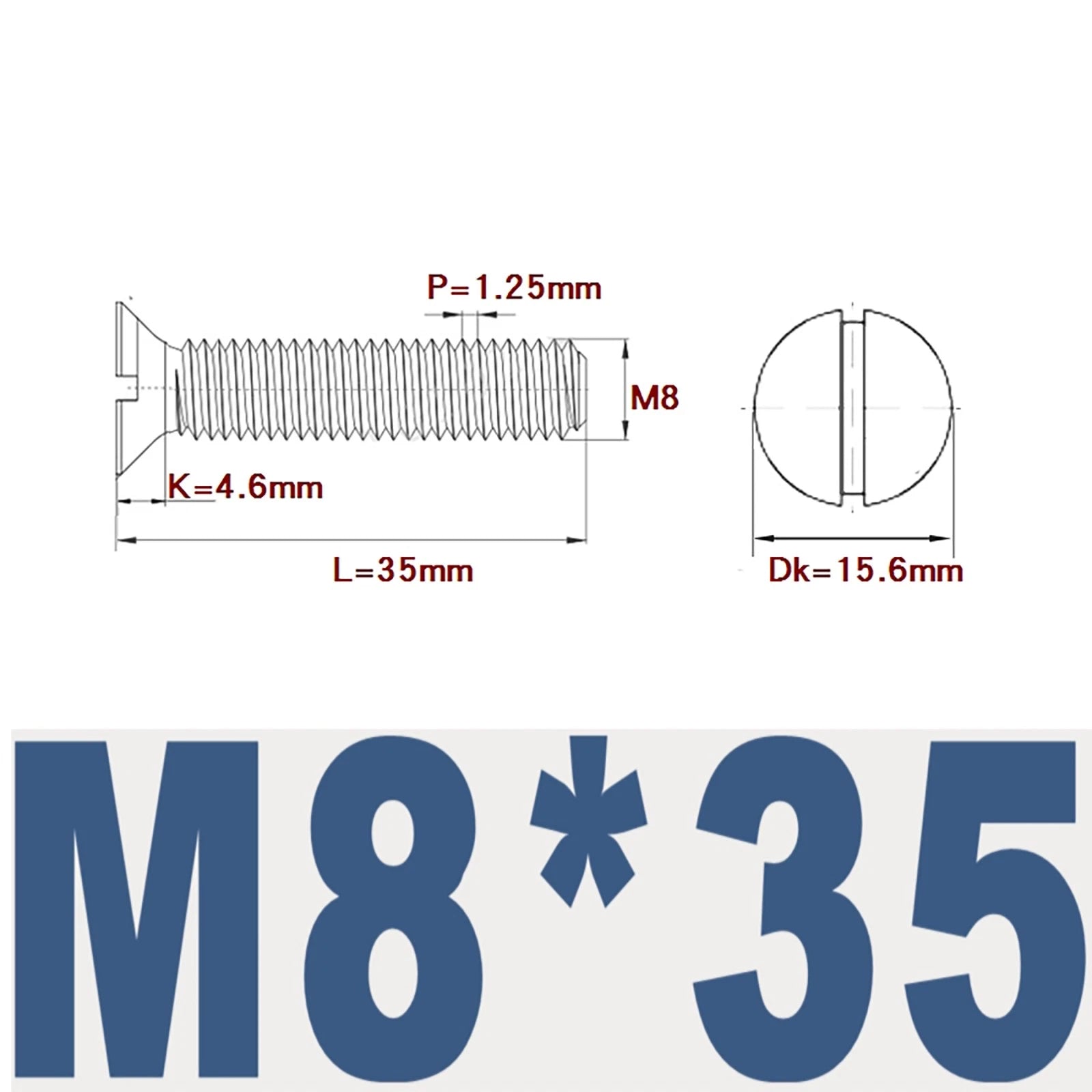 Countersunk Slotted Machine Screws M2–M8 | A2 Stainless Steel DIN 963