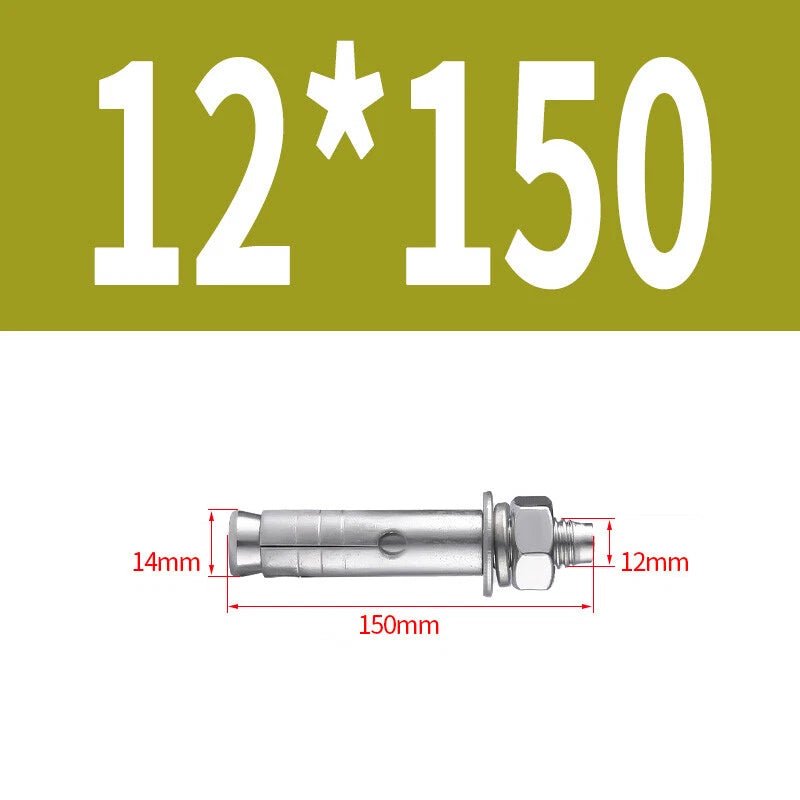 Hex Nut Expansion Sleeve Anchor Bolts — M6 to M20, Galvanized & Stainless Steel - HomeDIYer