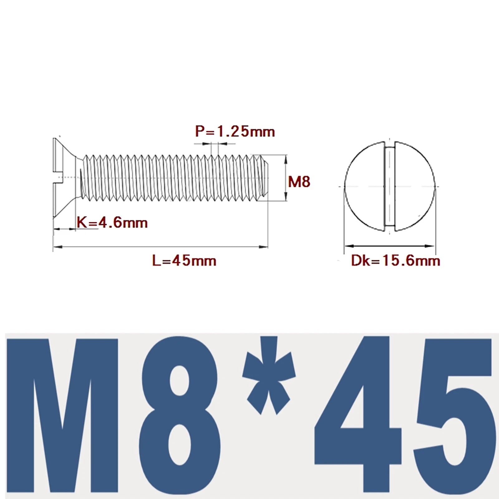 Countersunk Slotted Machine Screws M2–M8 | A2 Stainless Steel DIN 963