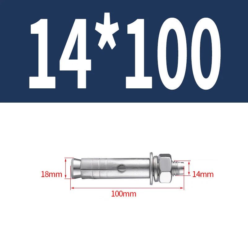Hex Nut Expansion Sleeve Anchor Bolts — M6 to M20, Galvanized & Stainless Steel - HomeDIYer