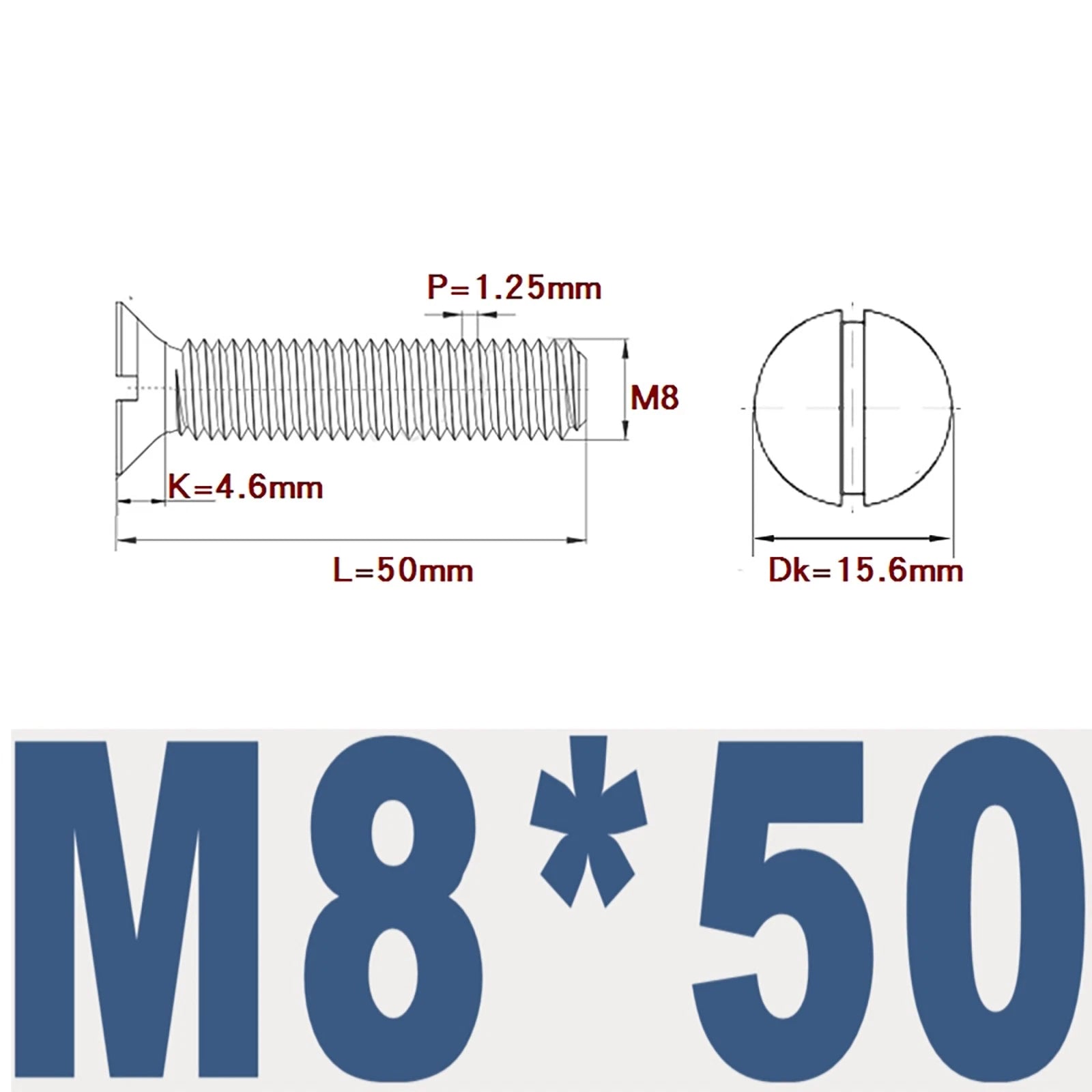 Countersunk Slotted Machine Screws M2–M8 | A2 Stainless Steel DIN 963