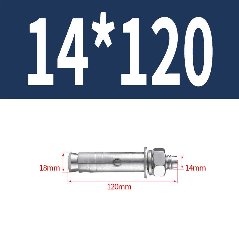 Hex Nut Expansion Sleeve Anchor Bolts — M6 to M20, Galvanized & Stainless Steel - HomeDIYer