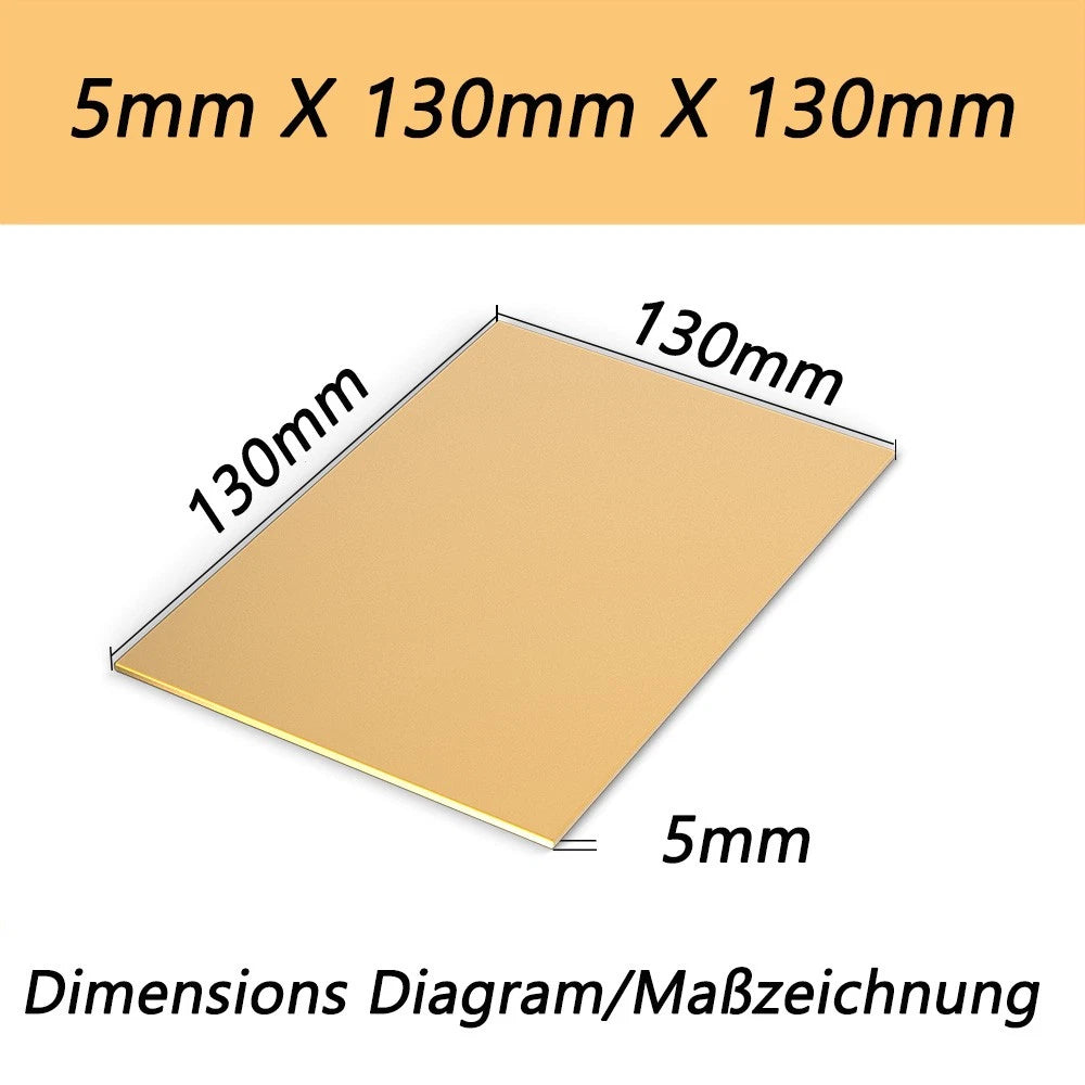 Brass Sheet Plate H62 0.6 0.8 1 -1.2mm Thickness Models Making Jewellery Making
