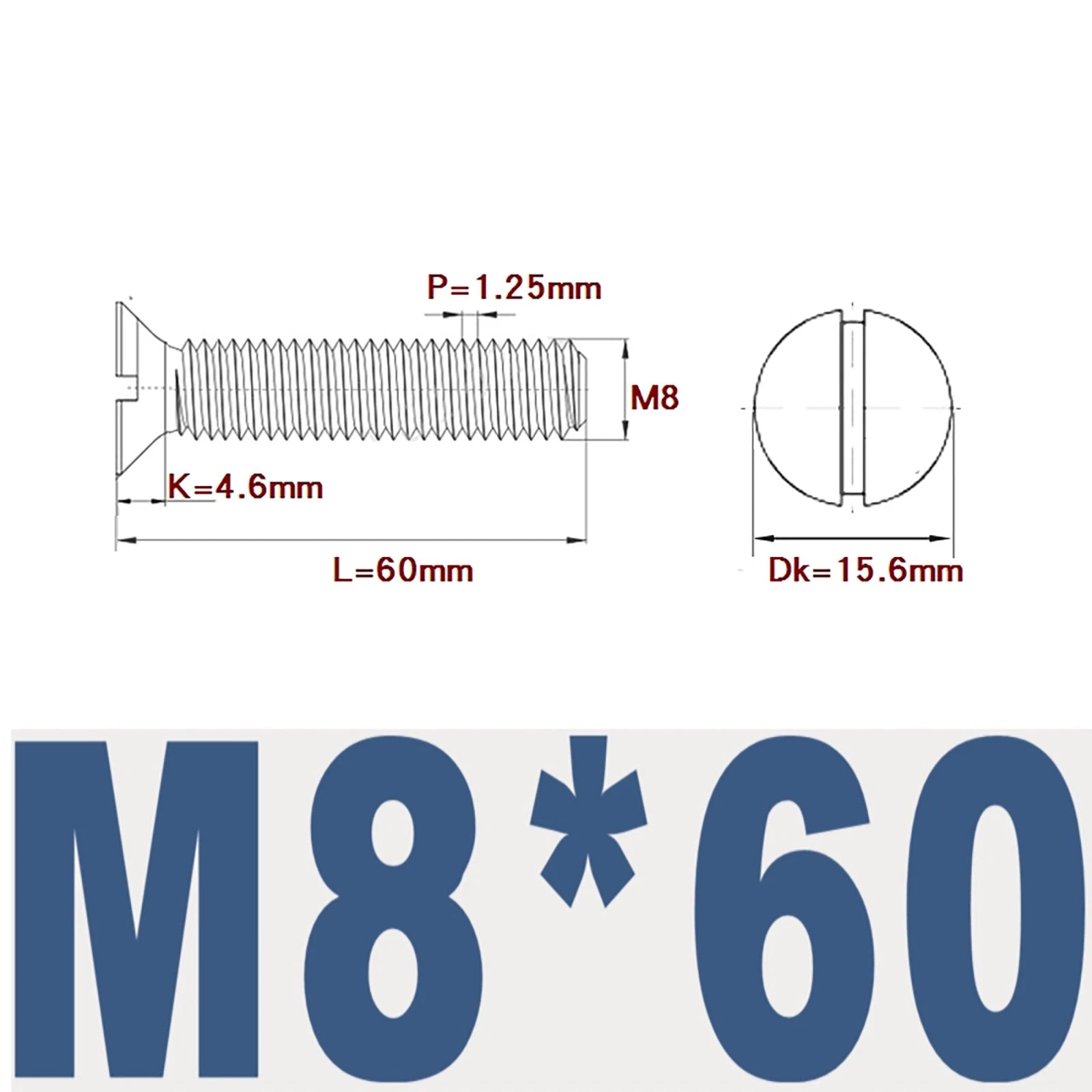 Countersunk Slotted Machine Screws M2–M8 | A2 Stainless Steel DIN 963