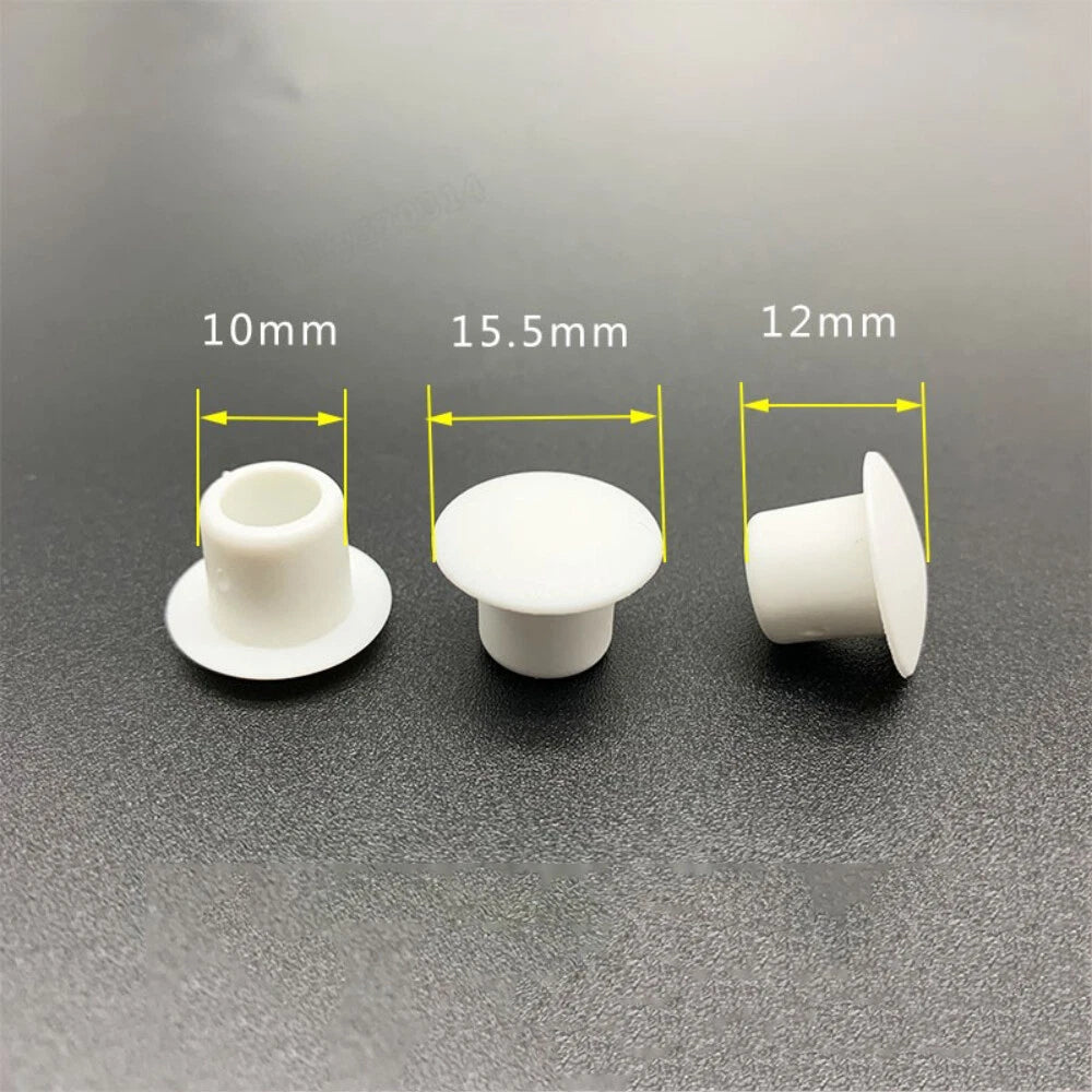 Rubber Round Hole Plugs 9mm 10mm 11mm – Button Screw Cap Blanking Seals, Black & White