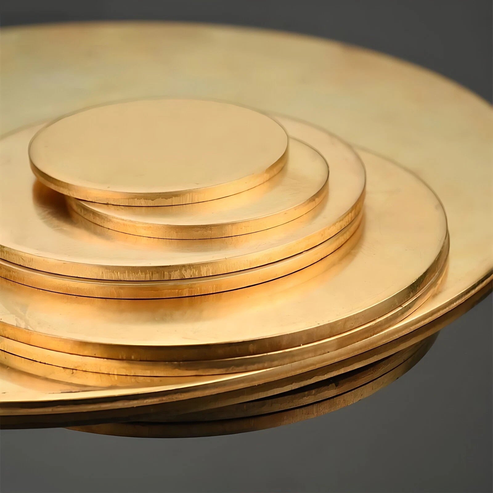 H62 Solids Brass Discs Blanks Metal Round Sheets OD 50-200mm Thick 0.8mm 1mm- 3m