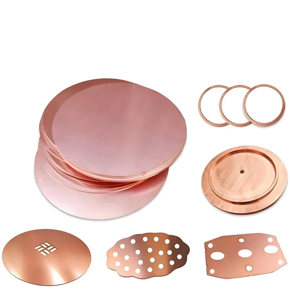 Solid Pure Copper Disc Blank Cut Round Sheet Plate Thick 0.3-5mm Dia 50mm-300mm