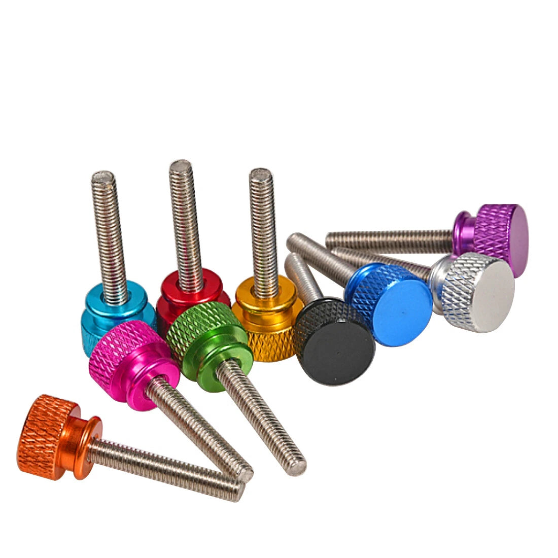 5Pcs M6 Aluminium Knurled Thumb Screws Stainless Hand Grip Knob Bolts High Type