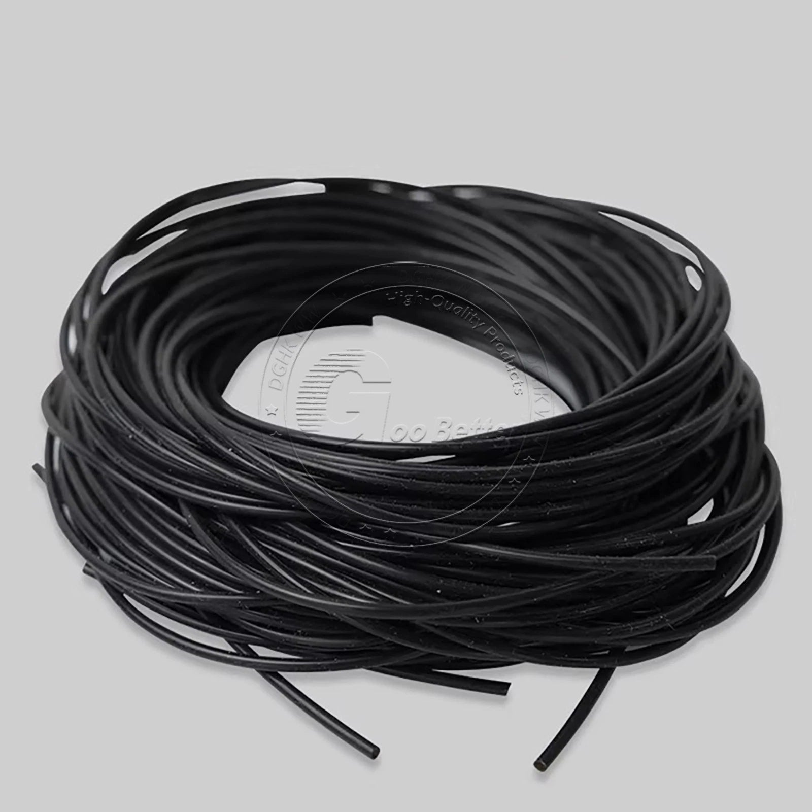 Black Food Grade Silicone Capillary Tube — ID 0.3mm to 4mm, Soft Rubber Hose, 10 Meter