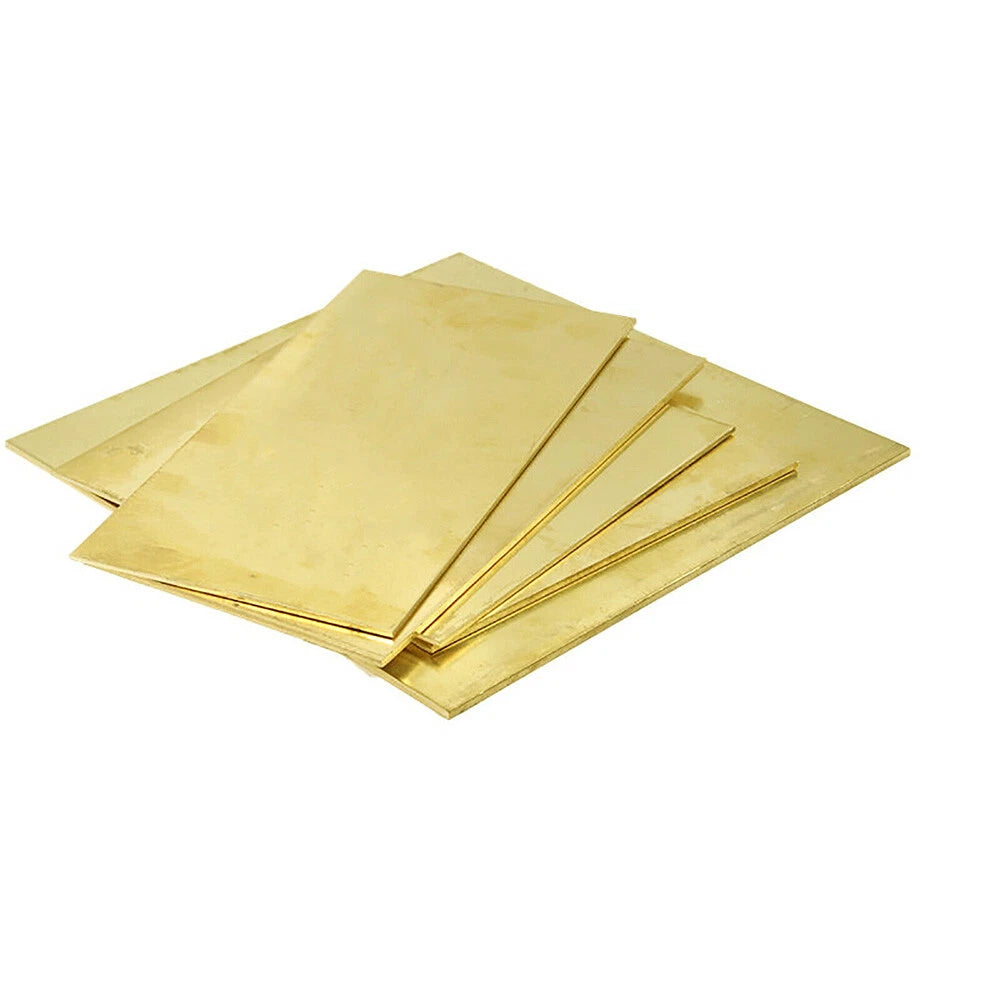 Natural Brass Sheet Flat Plate Metal guillotine cut 0.1mm to 5mm Multiple Sizes