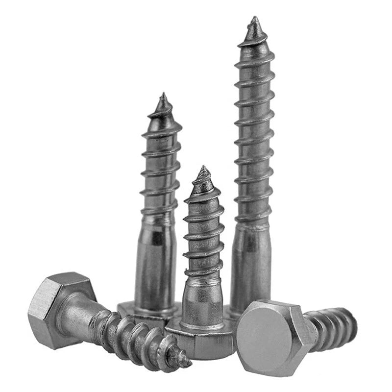 M6–M12 A2 Stainless Steel Hex Head Lag Bolts – Wood Screw