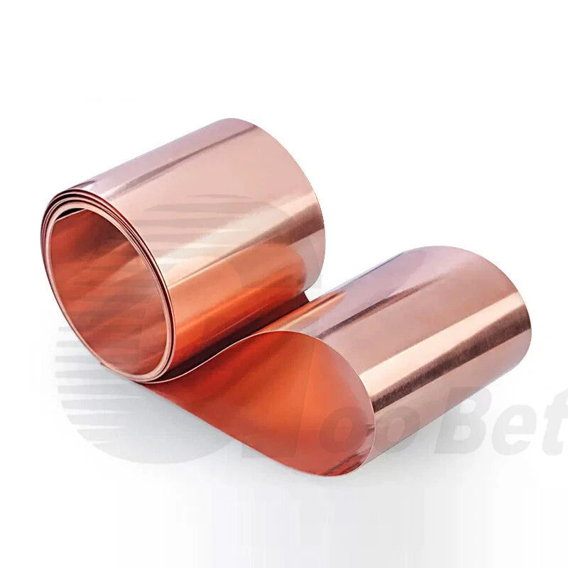 99.9% Pure Copper T2 Cu Metal Sheet Foil Plate Strip Ultrathin Thick 0.01-0.08mm