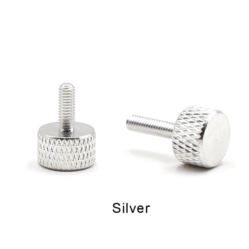 M6 Aluminum Knurled Thumb Screws Color Flat Head Thumbscrew Bolt 10mm-20mm Long