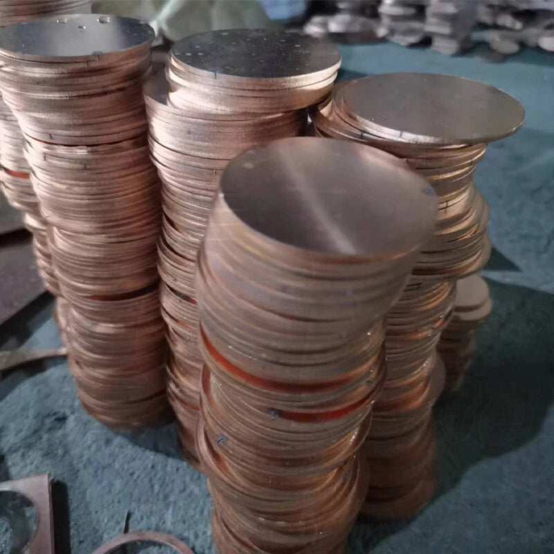 Solid Pure Copper Blank Round Discs T2 Grade Sheet Plate Panel Laser Cut 0.3-4mm