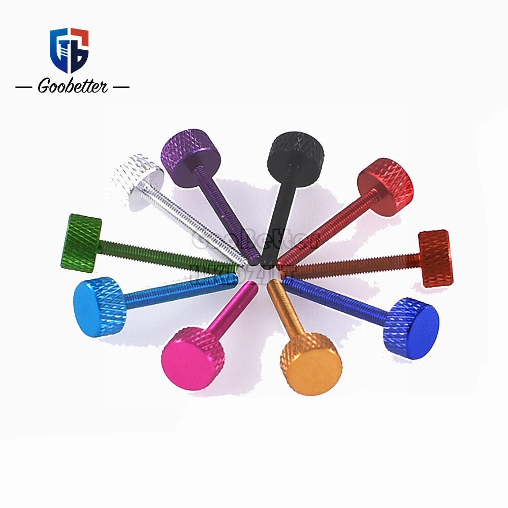 M3 Knurled Thumb Screws – Aluminum Anodized, Colorful, M3 x 20–50 mm - HomeDIYer