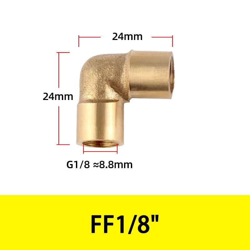 BSP Brass Tee Fitting – 90° Equal Tee Pipe Connector, Female & Male Thread, 1/8" to 1/2"