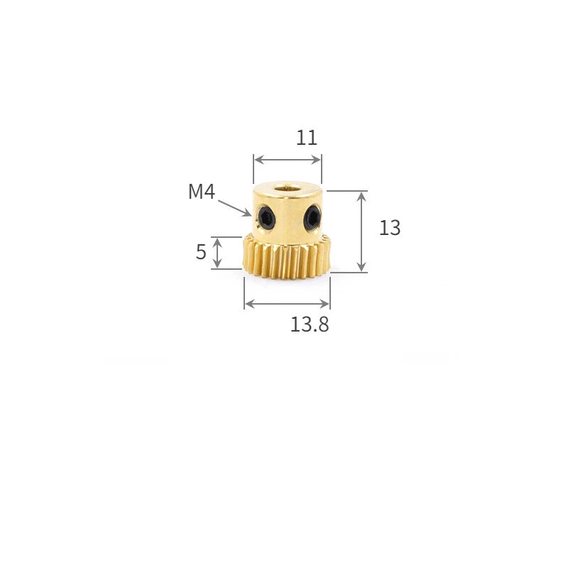 0.5/0.8 Module Worm Gear 20T-60T Teeth Brass Worm Gear Wheel & Worm Gear Shaft