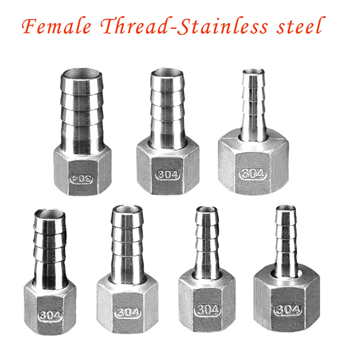 BSP Hose Barb Fittings — Brass & Stainless Steel, Male/Female Thread, Elbow, T, Y, Cross