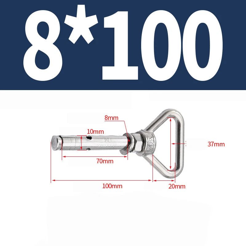 304 Stainless Steel Lifting Eye Ring Concrete Sleeve Anchor Bolts — M8 to M20 - HomeDIYer
