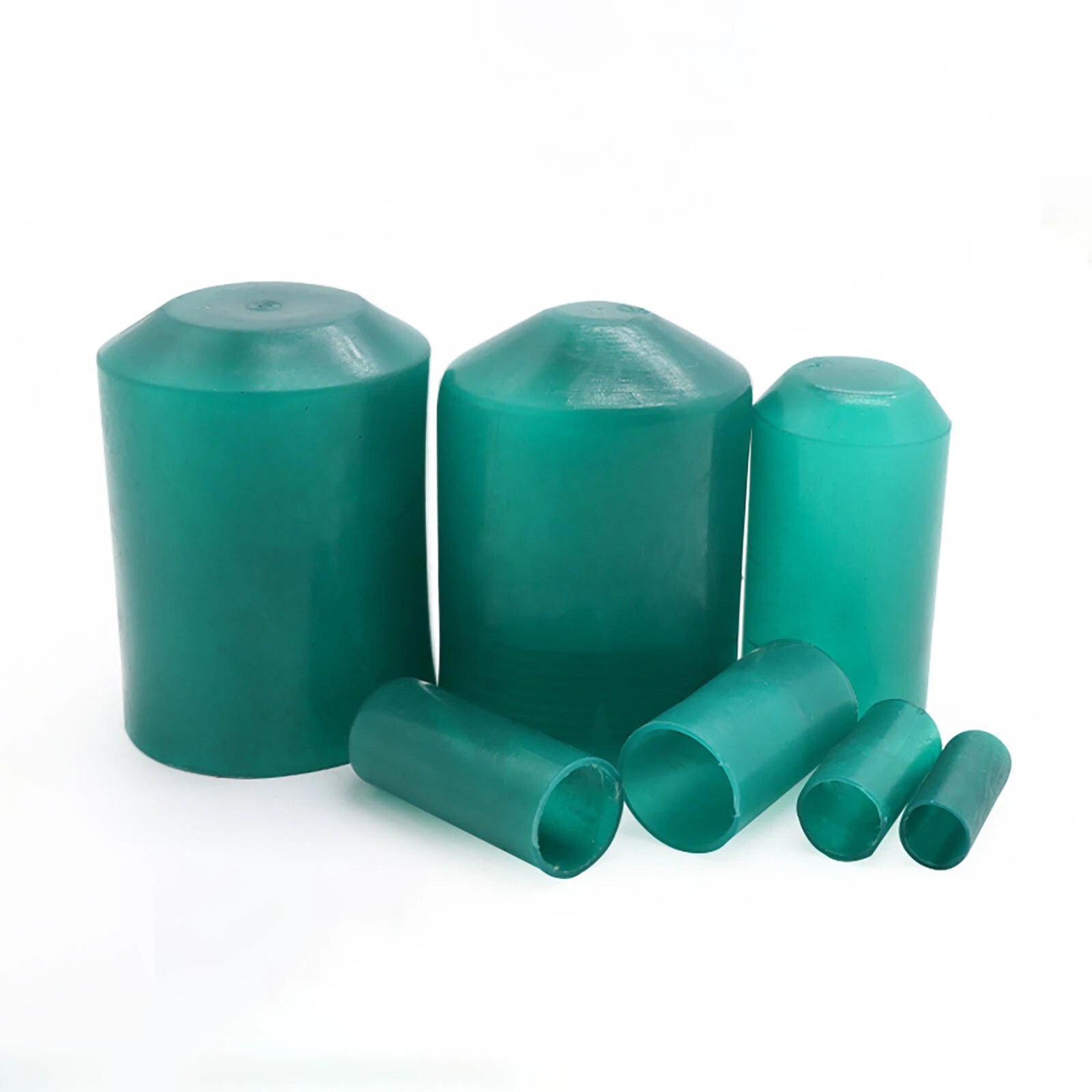 Adhesive Glue Lined Heat Shrink End Caps — 8mm to 85mm, Black / Red / Green