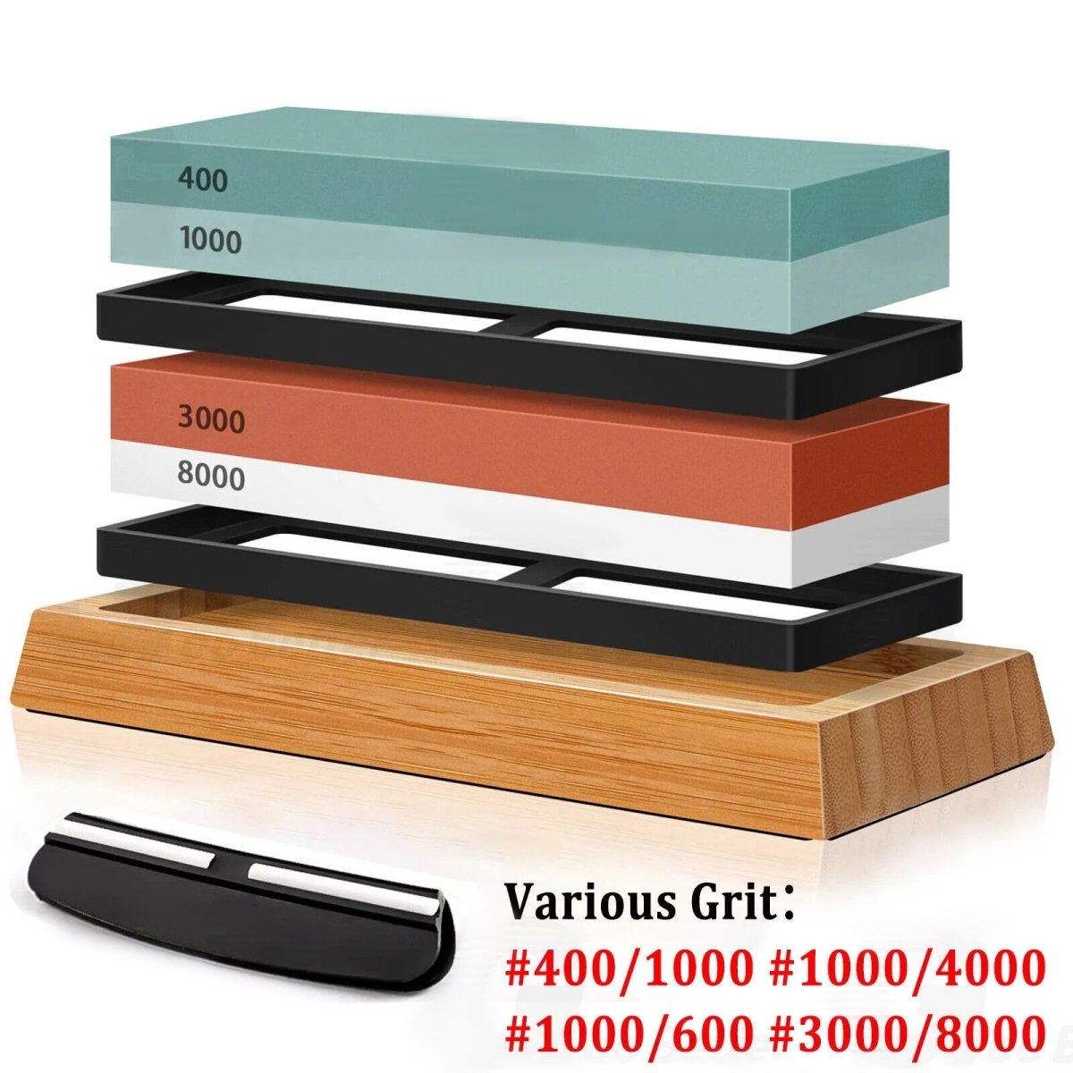 Premium Whetstone Cut knife Sharpener Whet Stone Set 1000/6000 3000/8000 Grit - HomeDIYer