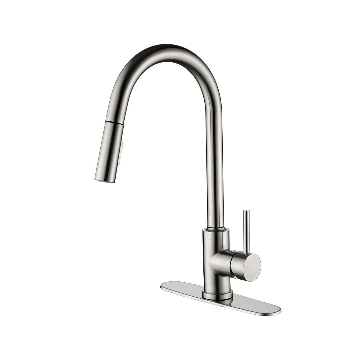 Pull Down Kitchen Faucet | Brushed Nickel Sprayer