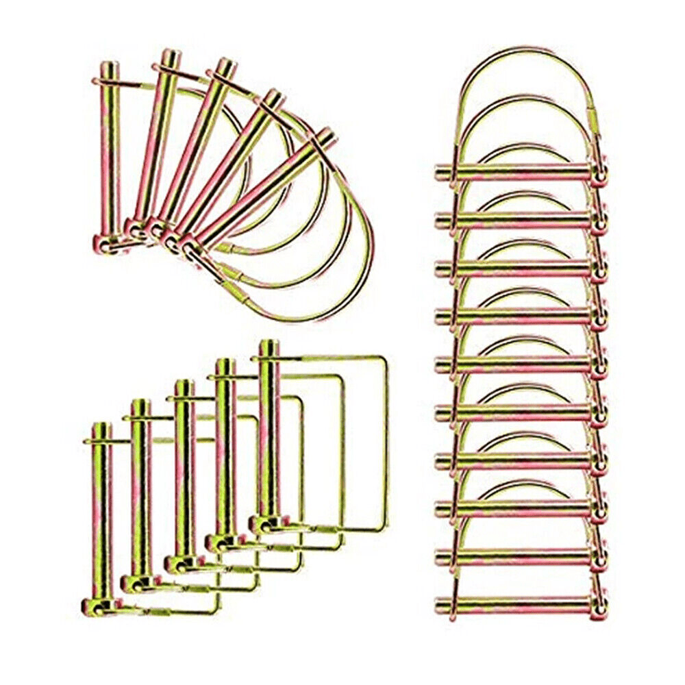 20pcs Shaft Locking Retaining Pin Set D Clip Lynch Linch for Trailer & Tractor - HomeDIYer