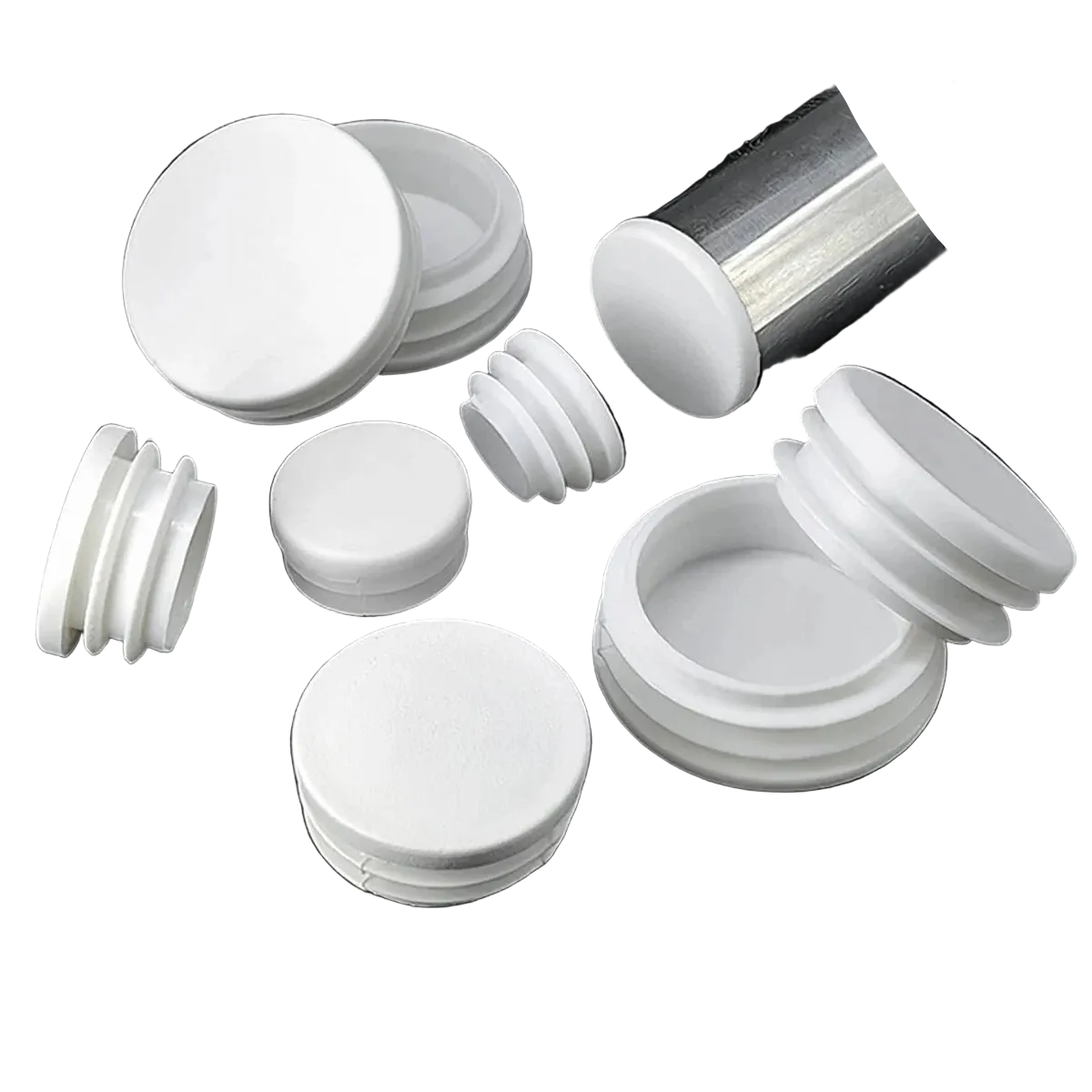 Round Plastic Pipe End Caps (16mm-100mm) White | HomeDIYer