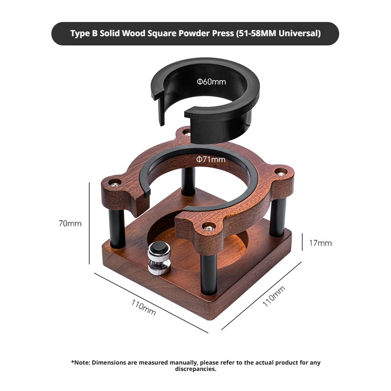 Universal Solid Wood Espresso Tamper Station & Dosing Mat (51-58mm)