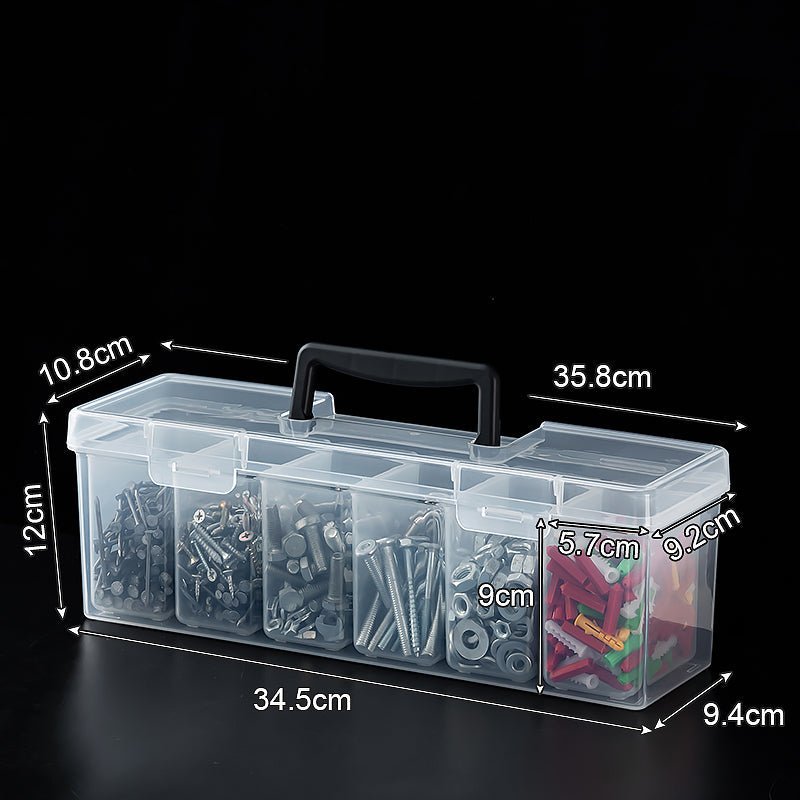 Transparent hardware tool box Multi - functional plastic tool box Portable hardware parts box tool box - HomeDIYer