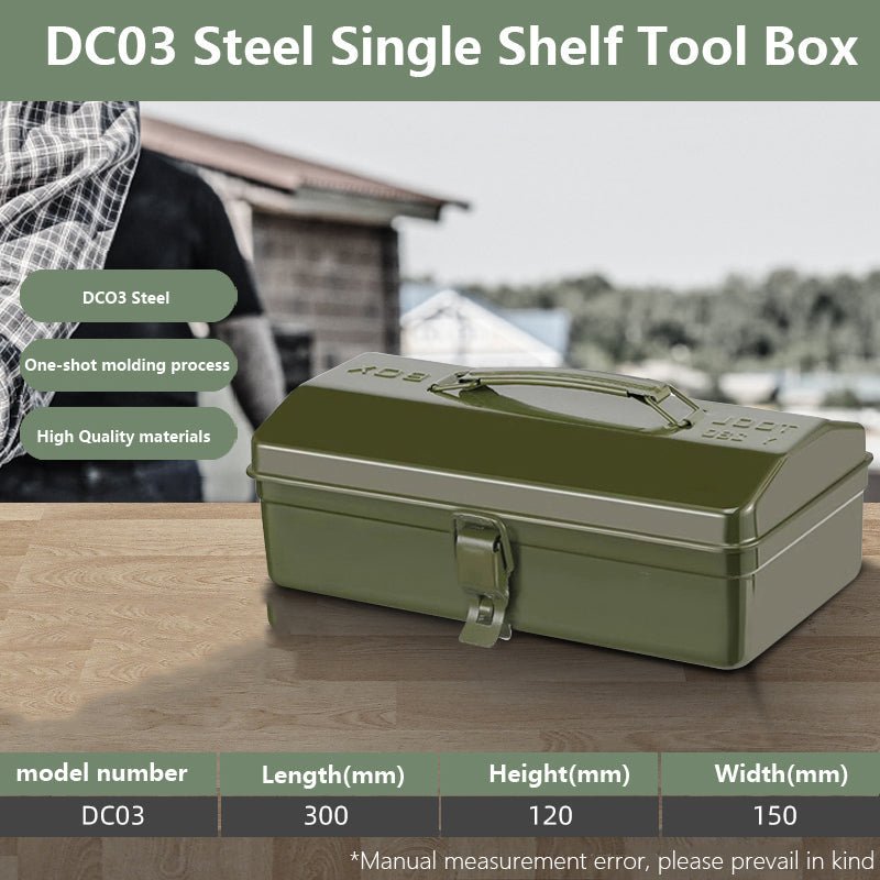 Household Multi - Functional Hardware Toolbox Industrial Grade Storage Box Empty Box Metal - HomeDIYer