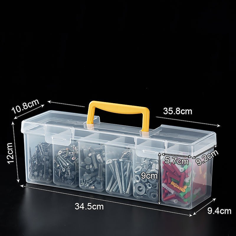 Transparent hardware tool box Multi - functional plastic tool box Portable hardware parts box tool box - HomeDIYer