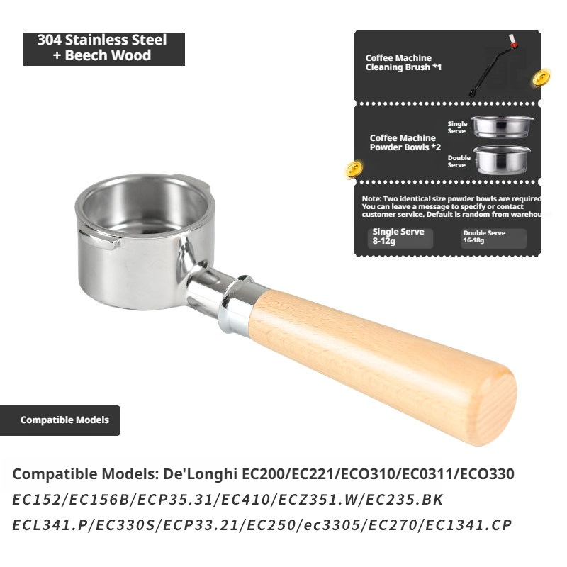 51mm Bottomless Portafilter for De'Longhi