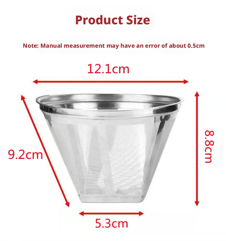 Reusable Stainless Steel Coffee Filter – Permanent Drip Brewer Basket
