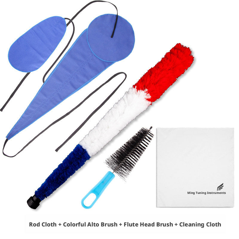 Saxophone Tube Brush Kit – Absorbent Cotton Cleaning Rod for Alto, Tenor & Soprano with Optional Wipe Cloth