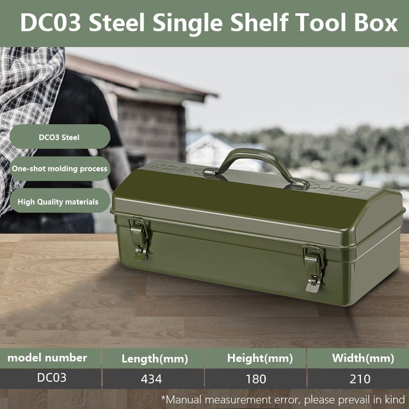 Household Multi - Functional Hardware Toolbox Industrial Grade Storage Box Empty Box Metal - HomeDIYer
