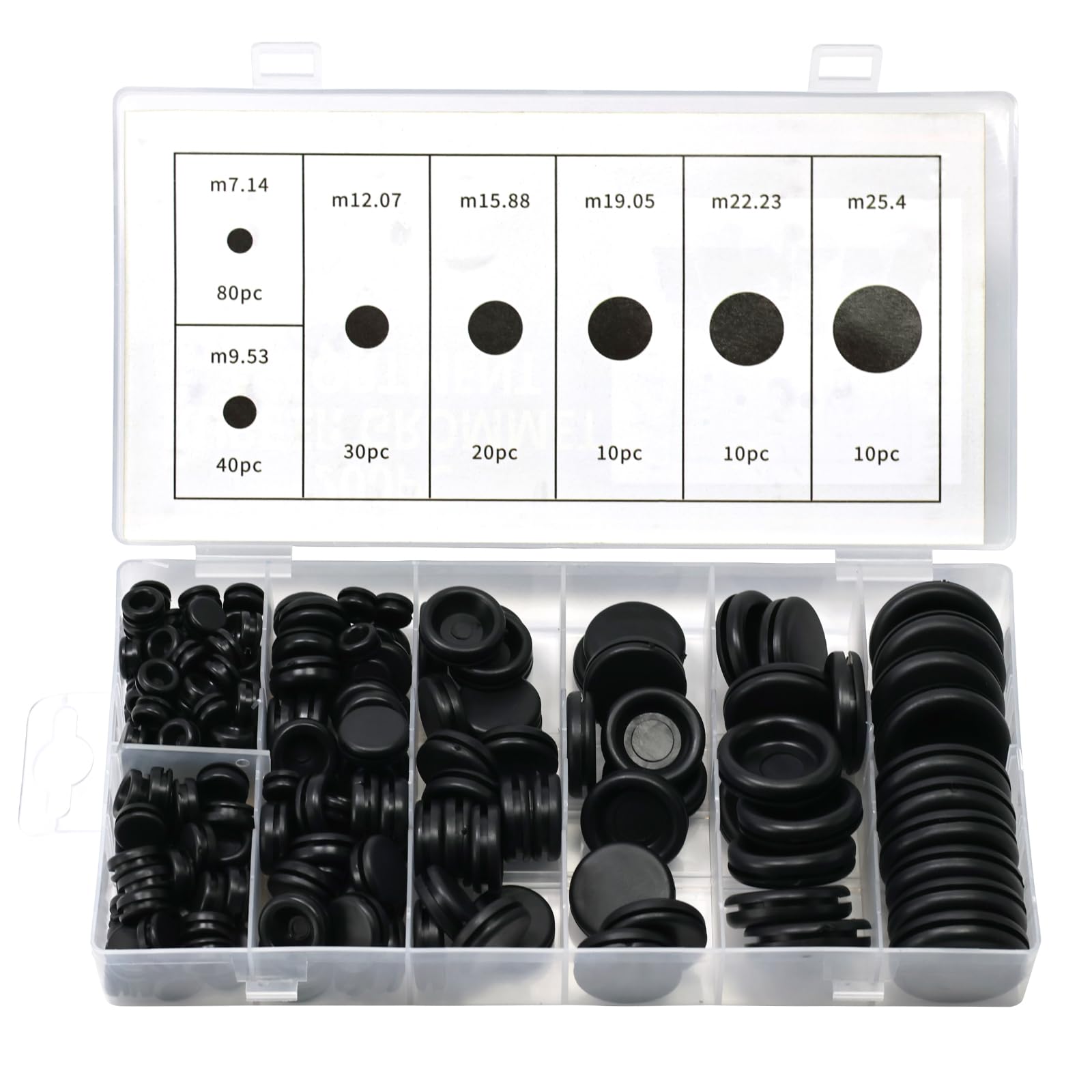 200Pcs Rubber Grommet Firewall Hole Plug Set Electrical Wiring Gasket Assortment - HomeDIYer