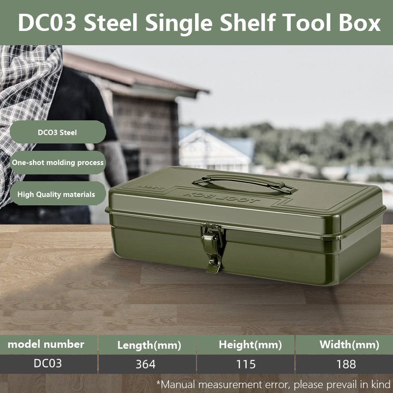 Household Multi - Functional Hardware Toolbox Industrial Grade Storage Box Empty Box Metal - HomeDIYer