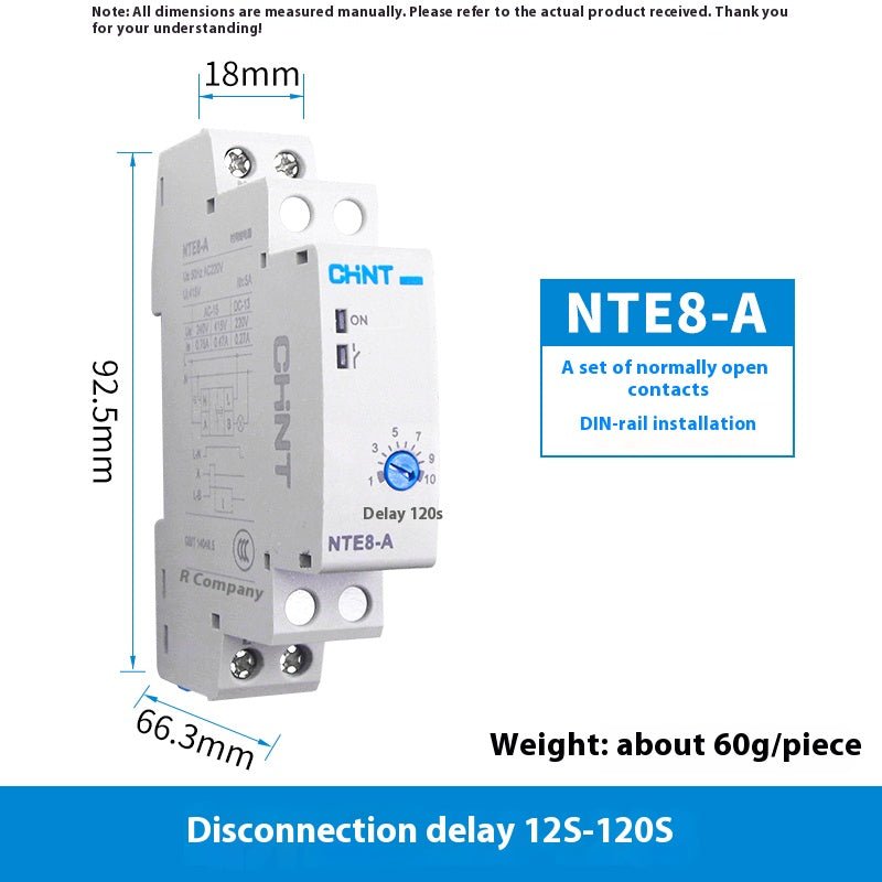 NTE8 - A/B Time Delay Relays Power - on/Power - off Time Delay Relays 24V DC 220V AC - HomeDIYer