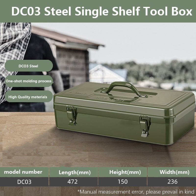 Household Multi - Functional Hardware Toolbox Industrial Grade Storage Box Empty Box Metal - HomeDIYer