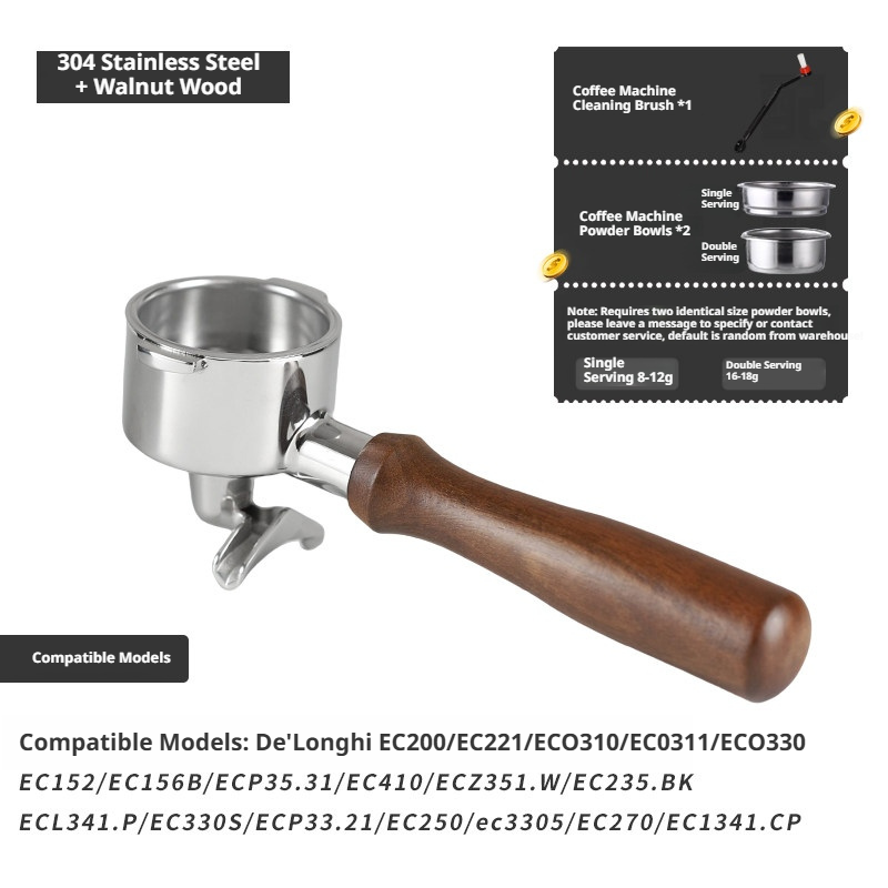 51mm Bottomless Portafilter for De'Longhi