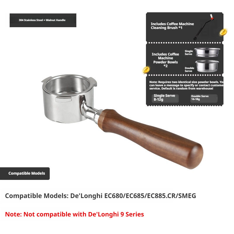 51mm Bottomless Portafilter for De'Longhi