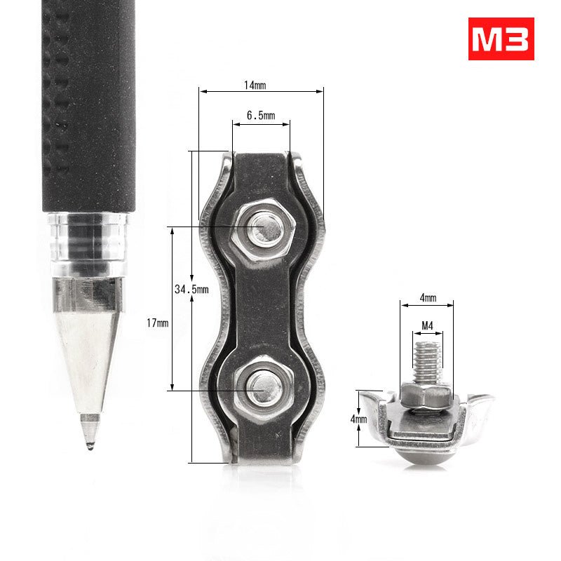 M2 - M10 Stainless Steel Wire Rope Grip Double clamp Cable Clamp Fastening Clips - HomeDIYer