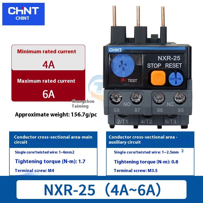 NXR - 25 Thermal Overload Relay 0.63 - 100 amp Overload Protection 3 Phase Motor Protector - HomeDIYer